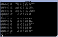 Terminal window running SimH